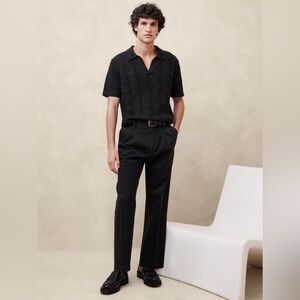 NWT! Banana Republic Black Pleated Chino - Multiple🩷 533917
